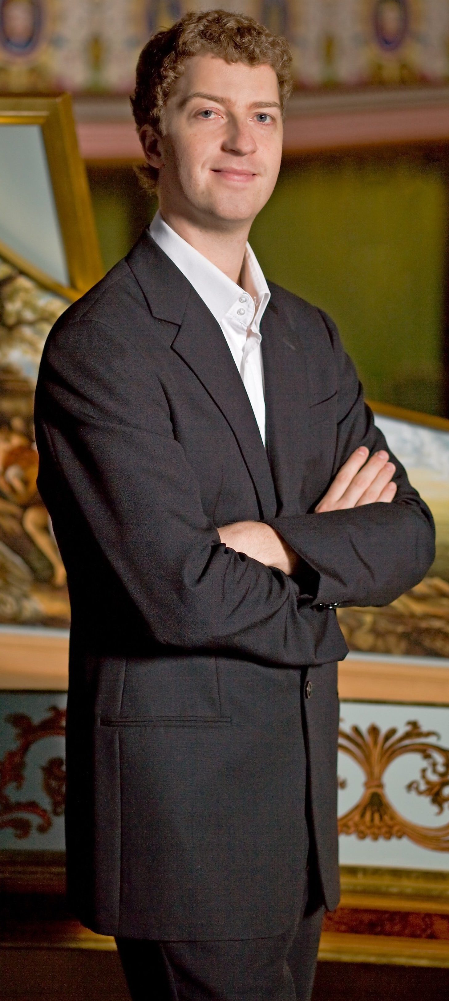 Jörg Halubek mit Cembalo im Wilhelma Theater, Stuttgart, 2007